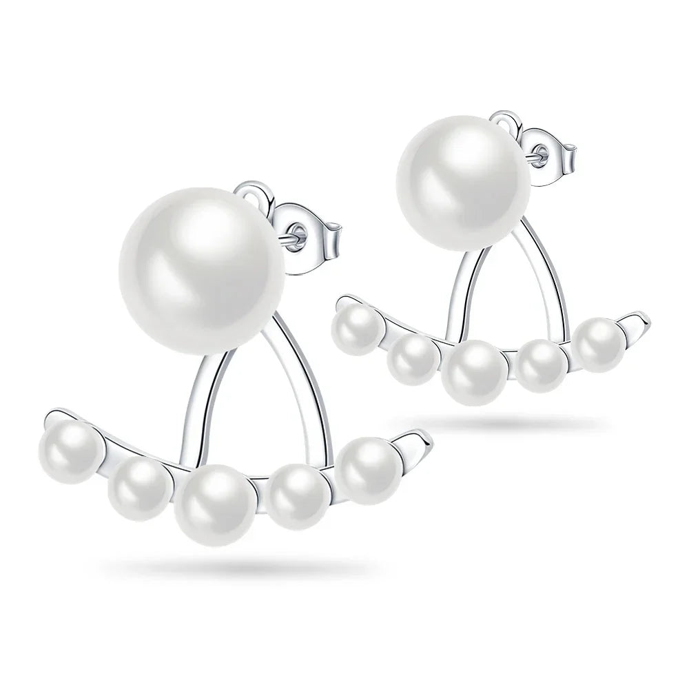 925 Sterling Silver Freshwater Cultured Pearl Collier Original Earrings Collection for Women Fine Jewelry Gifts